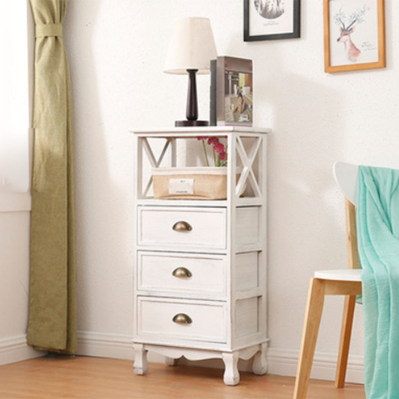 Commode en bois massif de coffre de rangement côtier avec 1/2/3/4 tiroirs, largeur de 11,7 pouces