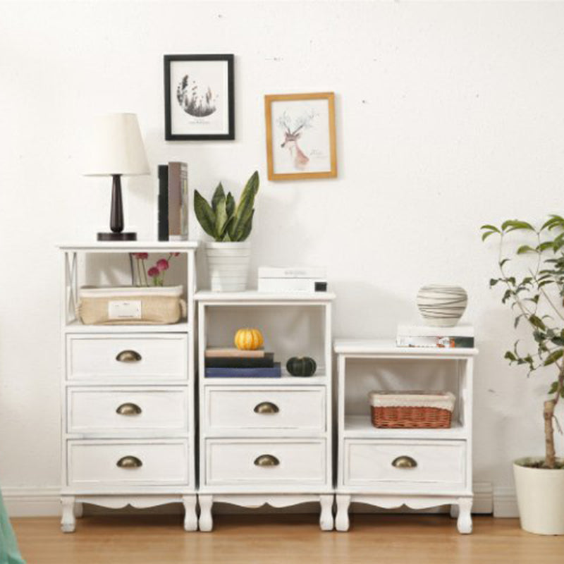 Commode en bois massif de coffre de rangement côtier avec 1/2/3/4 tiroirs, largeur de 11,7 pouces