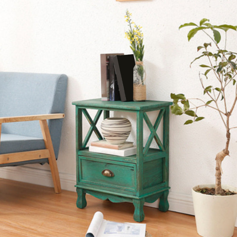 Commode en bois massif de coffre de rangement côtier avec 1/2/3/4 tiroirs, largeur de 11,7 pouces