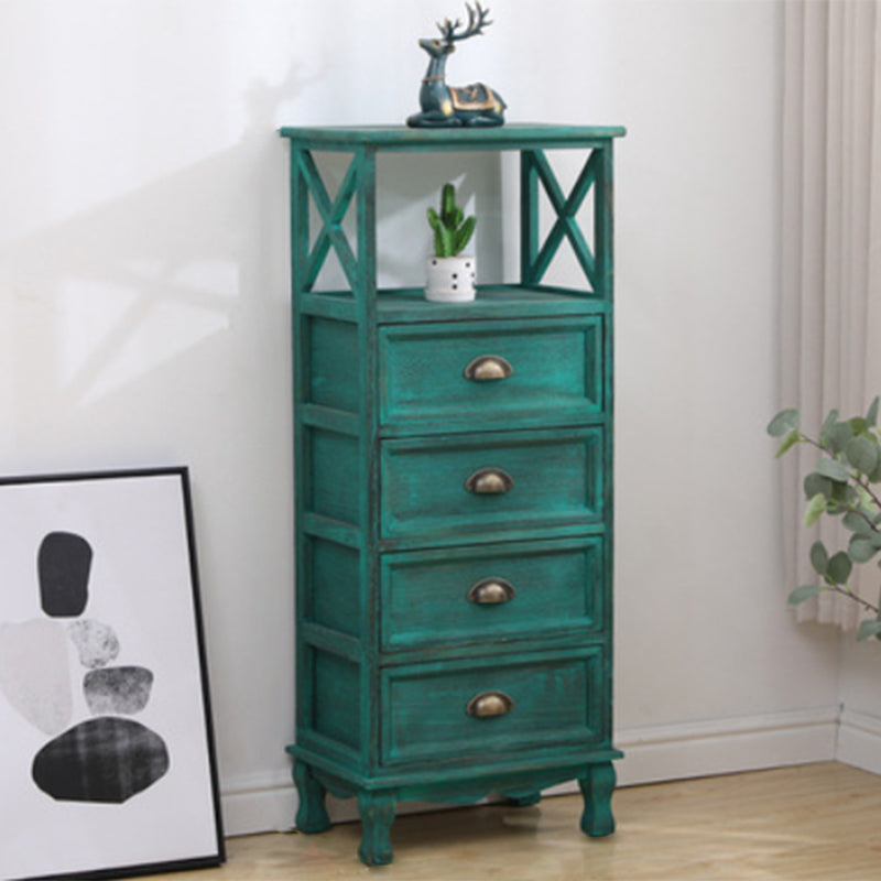 Commode en bois massif de coffre de rangement côtier avec 1/2/3/4 tiroirs, largeur de 11,7 pouces