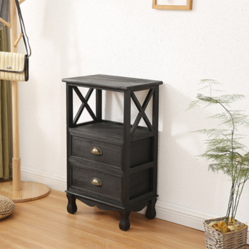 Commode en bois massif de coffre de rangement côtier avec 1/2/3/4 tiroirs, largeur de 11,7 pouces