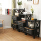 Commode en bois massif de coffre de rangement côtier avec 1/2/3/4 tiroirs, largeur de 11,7 pouces