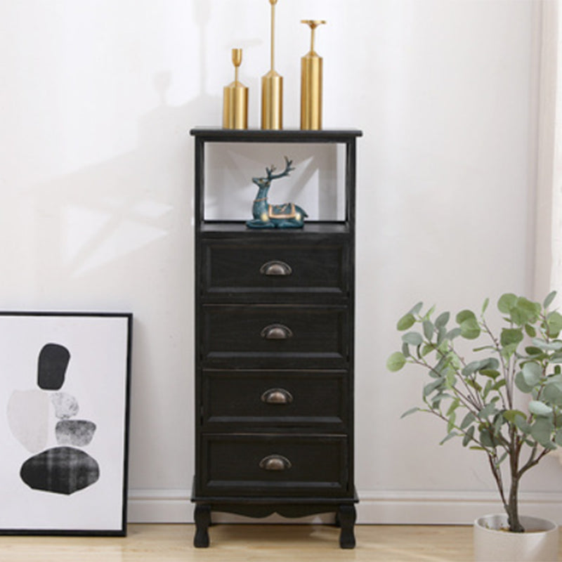Commode en bois massif de coffre de rangement côtier avec 1/2/3/4 tiroirs, largeur de 11,7 pouces