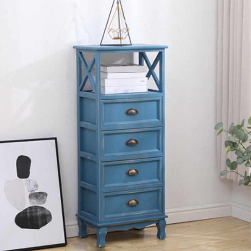 Commode en bois massif de coffre de rangement côtier avec 1/2/3/4 tiroirs, largeur de 11,7 pouces