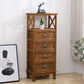 Commode en bois massif de coffre de rangement côtier avec 1/2/3/4 tiroirs, largeur de 11,7 pouces