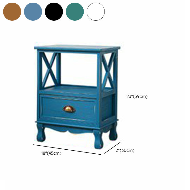 Commode en bois massif de coffre de rangement côtier avec 1/2/3/4 tiroirs, largeur de 11,7 pouces