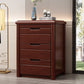 15.6 Inch Width Storage Chest Modern Solid Wood Dresser with 3/4/5 Drawers Red Brown Clearhalo 'Bedroom Furniture' 'Dressers & Chests' 'dressers_chests' 'furn' 'furn_dressers_chests' 'Furniture' 6858909