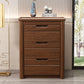 15.6 Inch Width Storage Chest Modern Solid Wood Dresser with 3/4/5 Drawers Nut-Brown Clearhalo 'Bedroom Furniture' 'Dressers & Chests' 'dressers_chests' 'furn' 'furn_dressers_chests' 'Furniture' 6858913