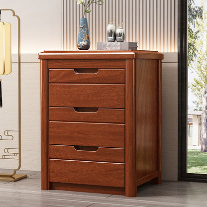 15.6 Inch Width Storage Chest Modern Solid Wood Dresser with 3/4/5 Drawers Medium Wood Clearhalo 'Bedroom Furniture' 'Dressers & Chests' 'dressers_chests' 'furn' 'furn_dressers_chests' 'Furniture' 6858915