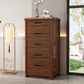 15.6 Inch Width Storage Chest Modern Solid Wood Dresser with 3/4/5 Drawers 20"L x 16"W x 39"H Clearhalo 'Bedroom Furniture' 'Dressers & Chests' 'dressers_chests' 'furn' 'furn_dressers_chests' 'Furniture' 6858919
