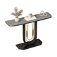 Glam Console Table Half Moon Antique Finish Console Sofa Table Black Gray Clearhalo 'Console Tables' 'console_tables' 'Entry & Mudroom Furniture' 'furn' 'furn_console_tables' 'Furniture' 6859384