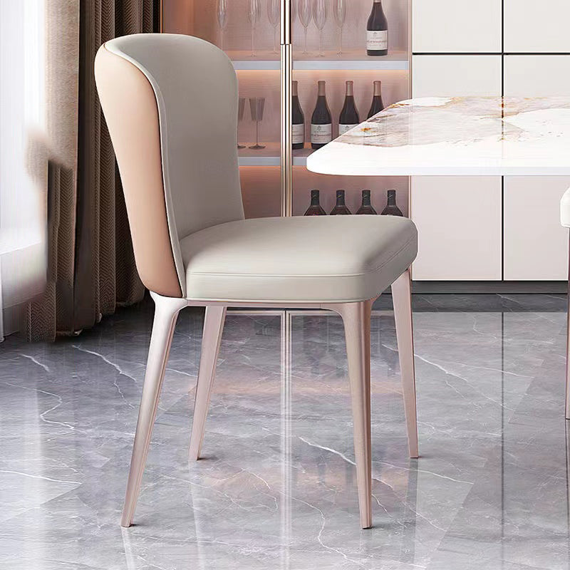 Kitchen Side Chair Metal Legs Upholstered Armless Dining Chair Clearhalo 'Dining Chairs' 'Dining Tables & Seating' 'dining_chair' 'furn' 'furn_dining_chair' 'Furniture' 'Kitchen & Dining Furniture' 6859875