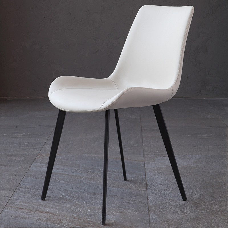 Contemporary Side Chair Metal Solid Back Dining Room Chair for Brasserie Clearhalo 'Dining Chairs' 'Dining Tables & Seating' 'dining_chair' 'furn' 'furn_dining_chair' 'Furniture' 'Kitchen & Dining Furniture' 6859887