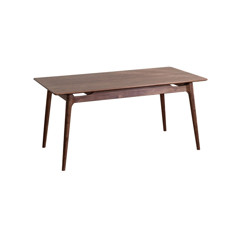 Contemporary Walnut Rectangle Dining Table Dining Room Kitchen Table