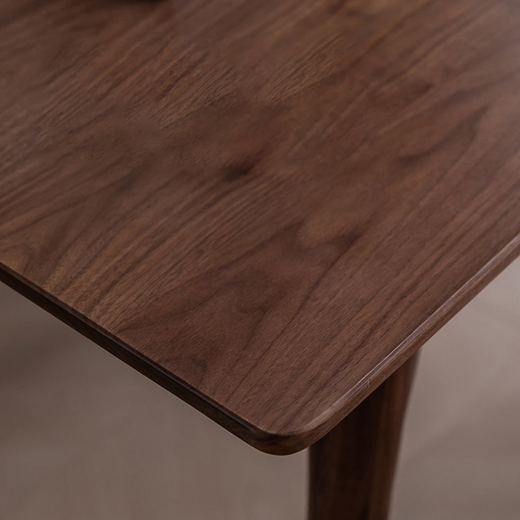 Contemporary Walnut Rectangle Dining Table Dining Room Kitchen Table