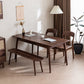 Contemporary Walnut Rectangle Dining Table Dining Room Kitchen Table