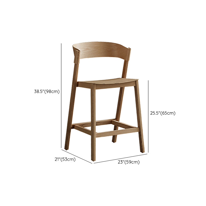Tabourets de comptoir en bois brun