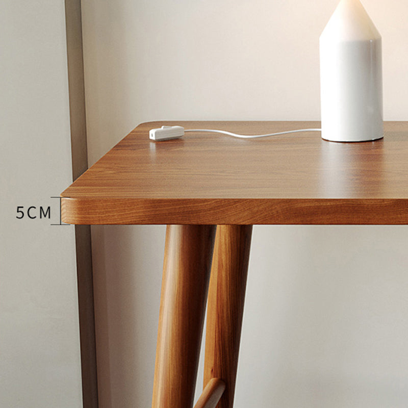 Modern Writing Desk Solid Wood Rectangle Office Desk with H-Base Clearhalo 'furn' 'furn_office_desk' 'Furniture' 'Office Desks' 'Office Furniture' 'office_desk' 6859951