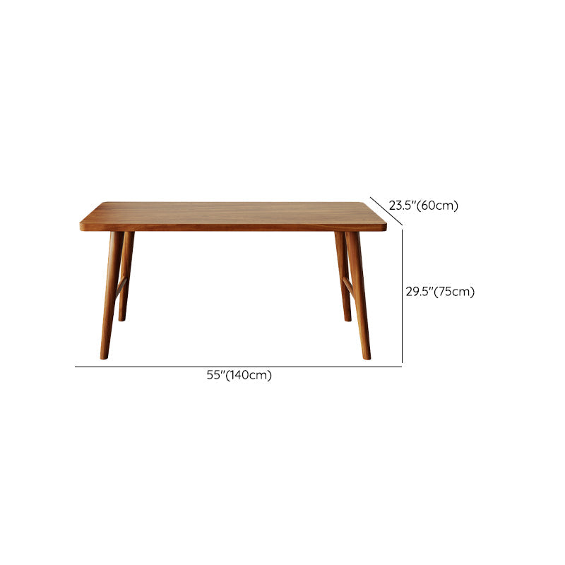 Modern Writing Desk Solid Wood Rectangle Office Desk with H-Base Clearhalo 'furn' 'furn_office_desk' 'Furniture' 'Office Desks' 'Office Furniture' 'office_desk' 6859953