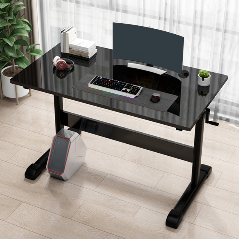 Rechteckig geformtes Büro Tisch Holzschreiberschreibtisch in Weiß/Schwarz/Natur