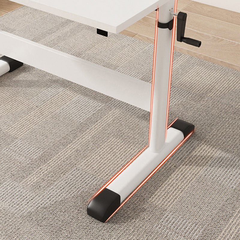 Rechteckig geformtes Büro Tisch Holzschreiberschreibtisch in Weiß/Schwarz/Natur