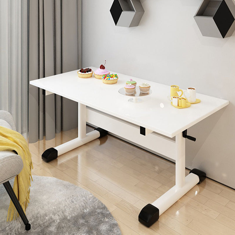 Rechteckig geformtes Büro Tisch Holzschreiberschreibtisch in Weiß/Schwarz/Natur