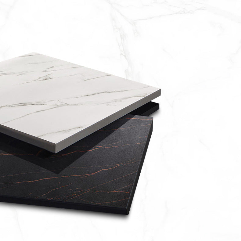 Stone Rechteck Office Desk moderner Schreibtisch mit Eisenbeinen