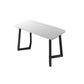 Stone Rechteck Office Desk moderner Schreibtisch mit Eisenbeinen
