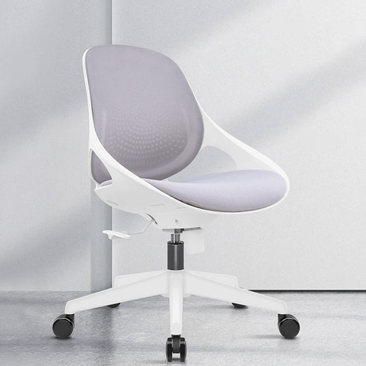 Armless Desk Chair Modern Adjustable Seat Height Chair with Wheels 1 Piece