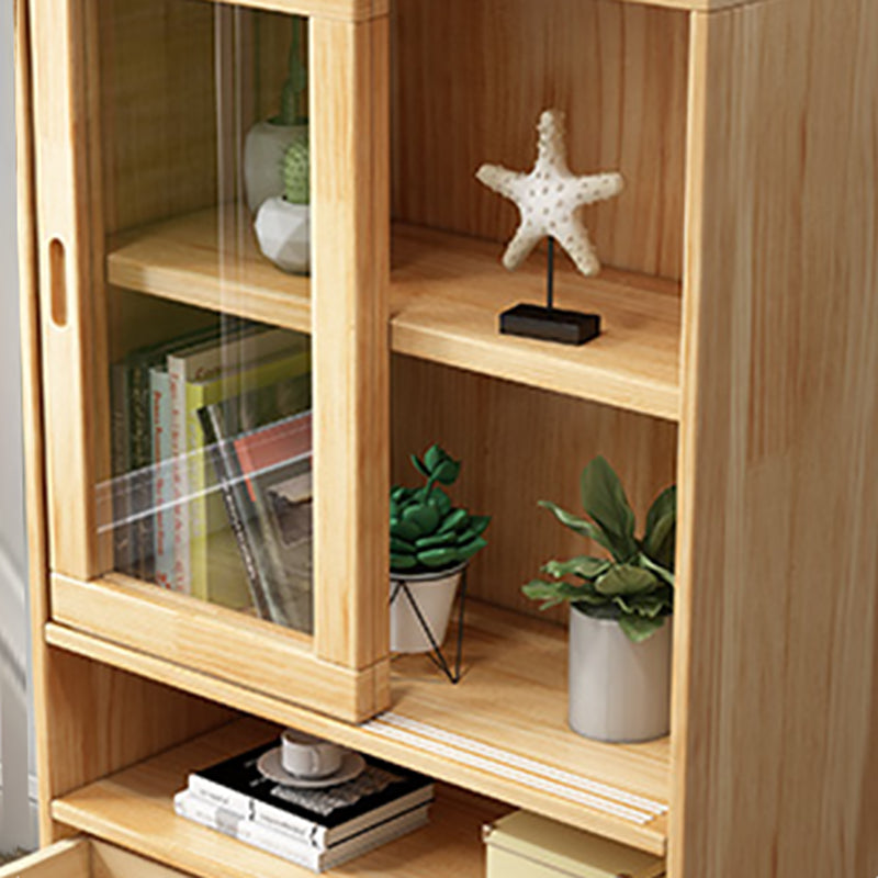 Modern Style Bookshelf Closed Back Standard Wooden Bookcase for Home