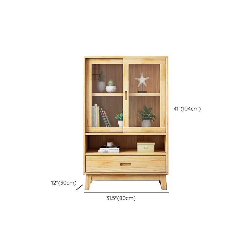 Modern Style Bookshelf Closed Back Standard Wooden Bookcase for Home