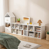 Engineered Wood Closed Back Bookshelf Standard Modern Bookcase