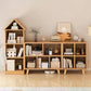 Engineered Wood Closed Back Bookshelf Standard Modern Bookcase