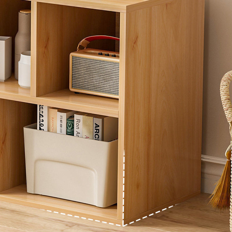 Engineered Wood Closed Back Bookshelf Standard Modern Bookcase