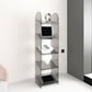 Modern Style Bookshelf Open Back Standard Acrylic Bookcase with Shelves 13"L x 12"W x 59"H Grey Clearhalo 'Bookcases' 'furn' 'furn_bookcases' 'Furniture' 'Office Furniture' 6860507
