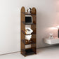 Modern Style Bookshelf Open Back Standard Acrylic Bookcase with Shelves 13"L x 12"W x 59"H Brown Clearhalo 'Bookcases' 'furn' 'furn_bookcases' 'Furniture' 'Office Furniture' 6860509
