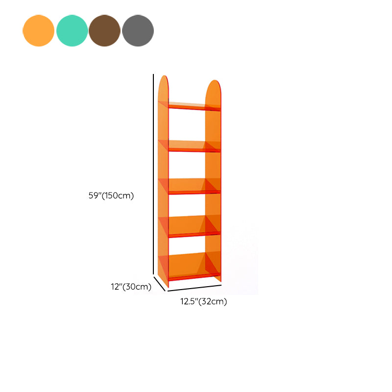 Modern Style Bookshelf Open Back Standard Acrylic Bookcase with Shelves Clearhalo 'Bookcases' 'furn' 'furn_bookcases' 'Furniture' 'Office Furniture' 6860518