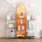 Modern Style Bookshelf Closed Back Standard Acrylic Bookcase with Shelves