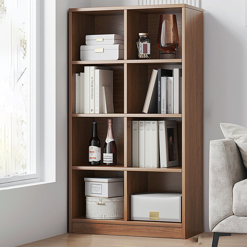 Modern Style Engineered Wood Bookcase Standard Closed Back Bookshelf