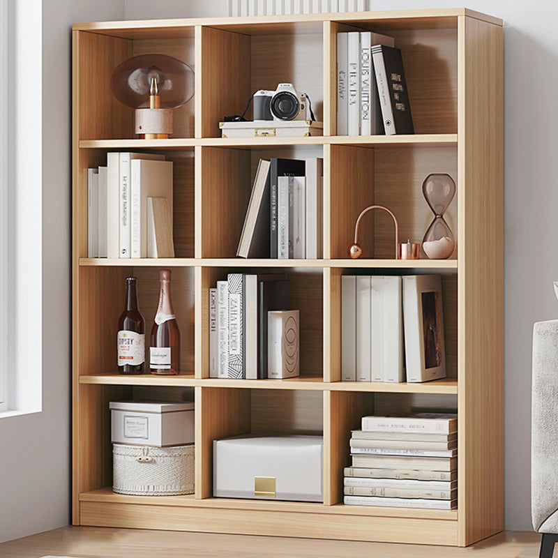Modern Style Engineered Wood Bookcase Standard Closed Back Bookshelf
