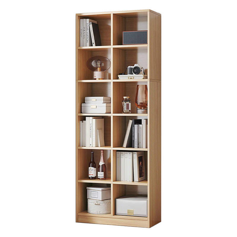 Modern Style Engineered Wood Bookcase Standard Closed Back Bookshelf