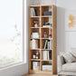 Modern Style Engineered Wood Bookcase Standard Closed Back Bookshelf