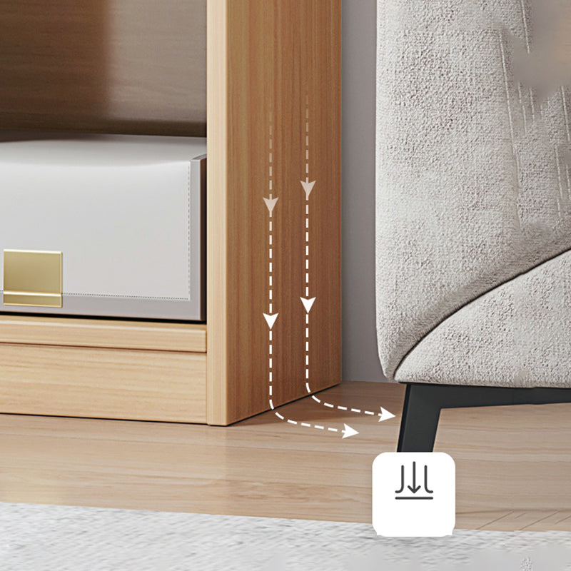 Modern Style Engineered Wood Bookcase Standard Closed Back Bookshelf