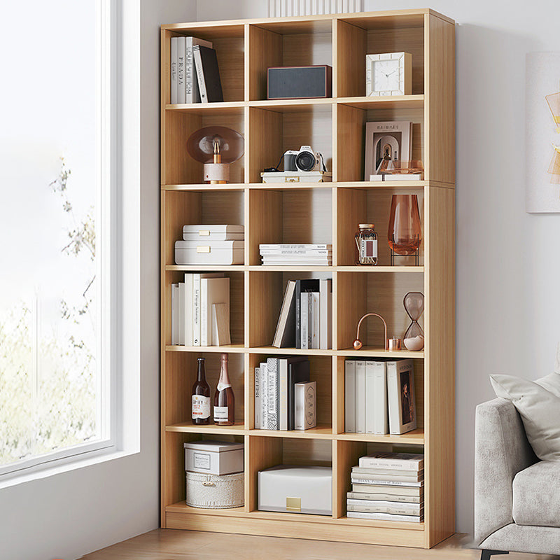 Modern Style Engineered Wood Bookcase Standard Closed Back Bookshelf