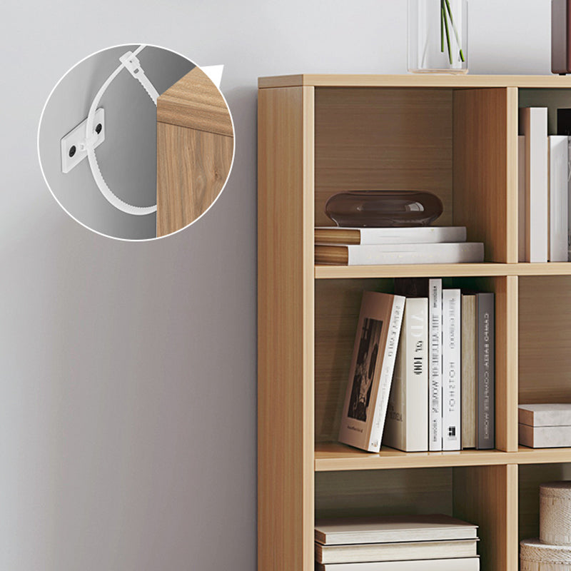 Modern Style Engineered Wood Bookcase Standard Closed Back Bookshelf