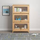 Scandinavian Closed Back Book Shelf Standard Wooden Bookcase