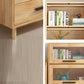 Scandinavian Closed Back Book Shelf Standard Wooden Bookcase