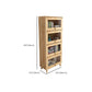 Scandinavian Closed Back Book Shelf Standard Wooden Bookcase