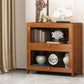 Closed Back Bamboo Bookcase Standard Modern Bookshelf with Cabinets