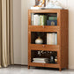 Closed Back Bamboo Bookcase Standard Modern Bookshelf with Cabinets
